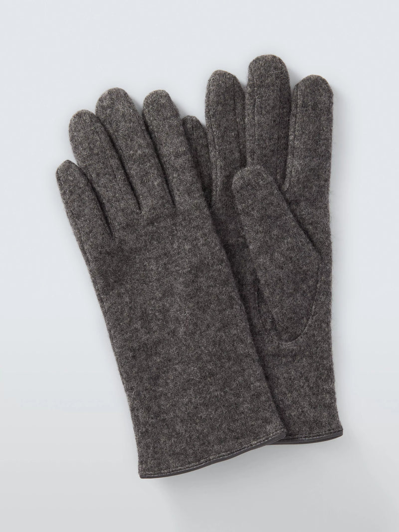 John Lewis Wool Mix Gloves - Grey S-M