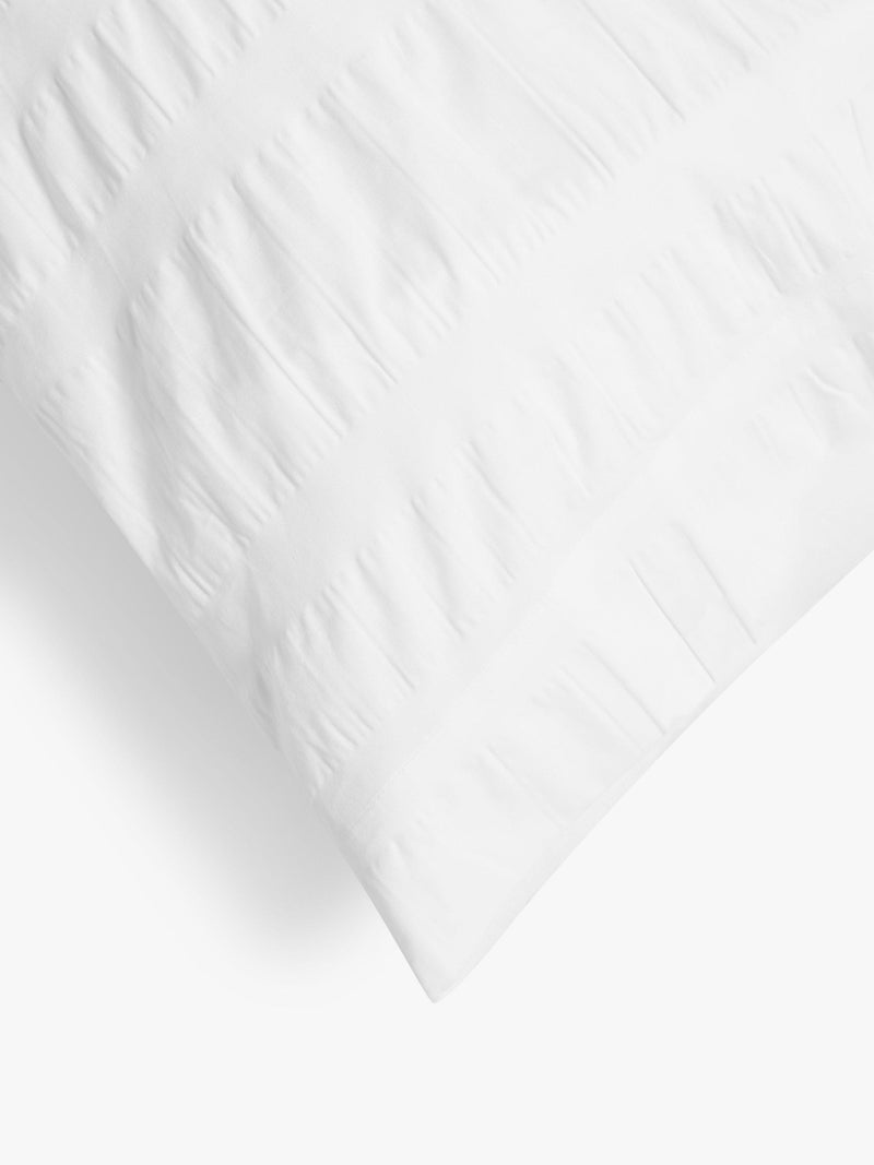 Parure de couette John Lewis grand format seersucker blanc une place (marque britannique)