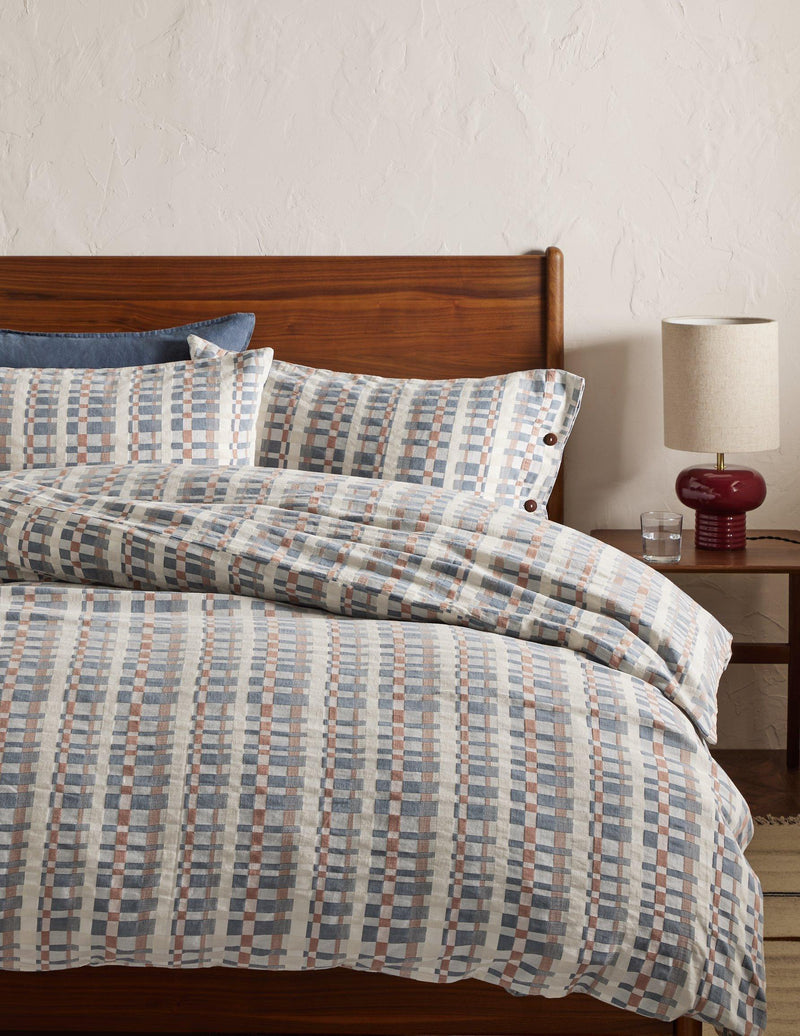 John Lewis Moment Check single duvet cover - British product