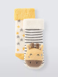 John Lewis Baby Giraffe Rattle Socks Multi Pack of 2, UK version