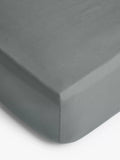 John Lewis ANYDAY Pure Cotton Deep Fitted Sheet - Navy Single