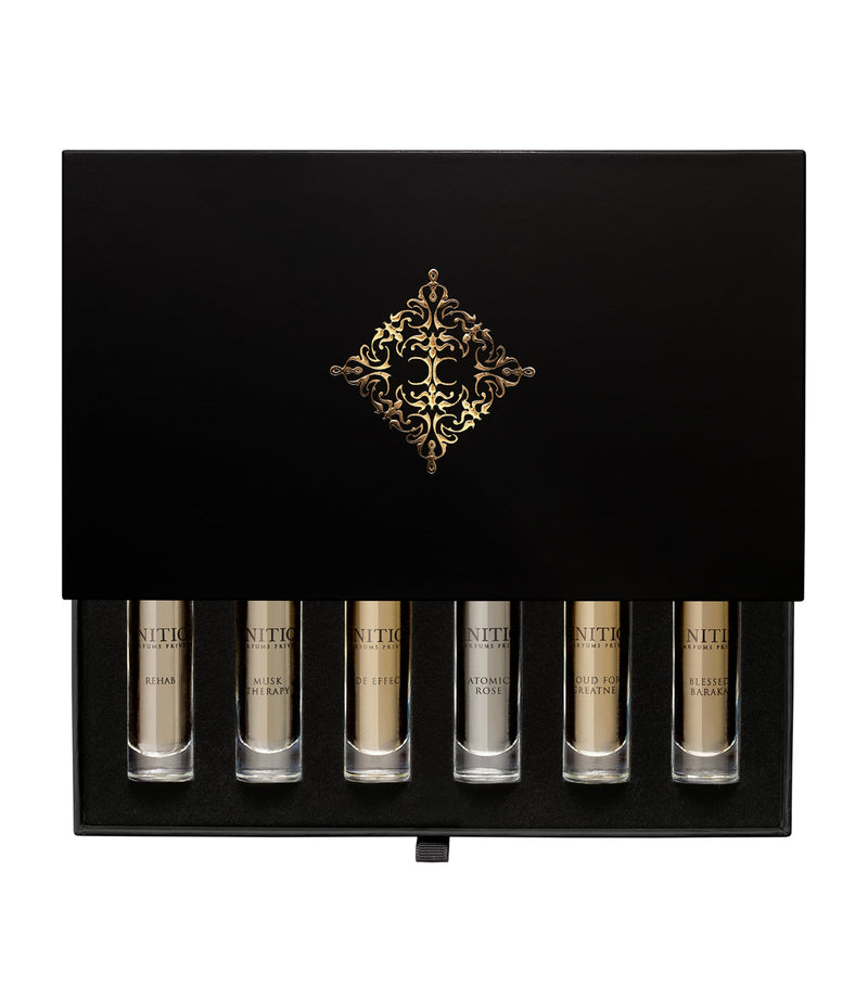 Initio Parfums Privés fragrance discovery set with Oud For Greatness and Atomic Rose, 6 x 10ml, UK version