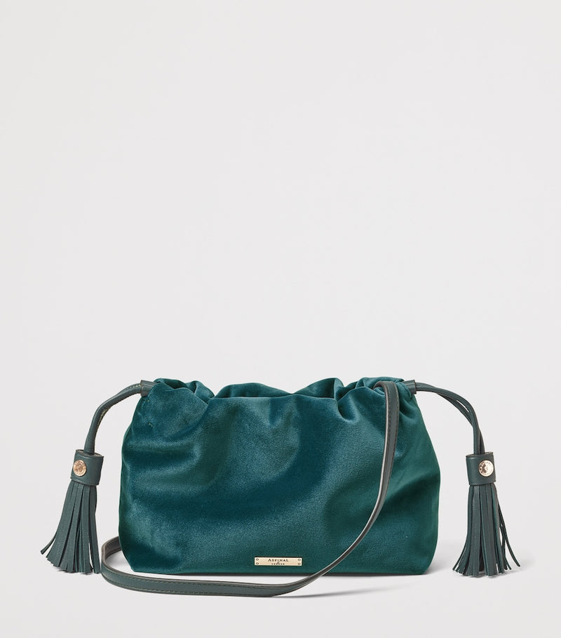 Aspinal of London Freida top-handle velvet bag - British product
