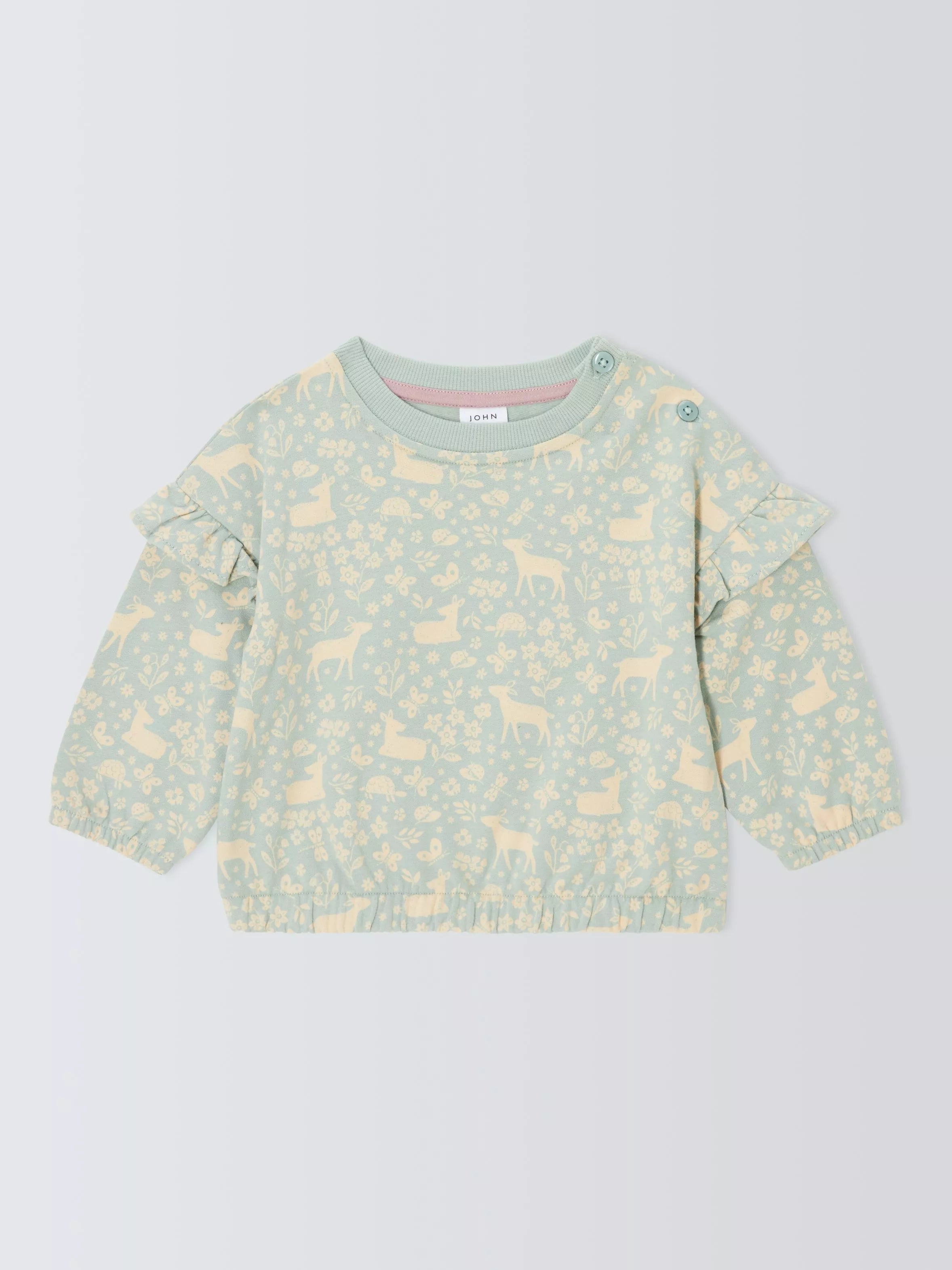 John Lewis Baby Deer Floral Jumper, Multi - McGrocer