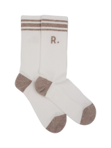 John Lewis RATION.L Unisex Organic Cotton Blend Socks Sunny Sand/White- Buy online at McGrocer