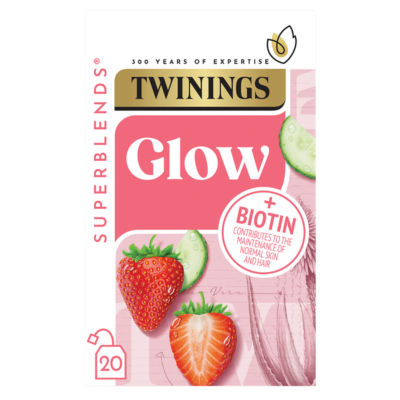 Twinings Superblends Glow with Strawberry, Cucumber and Green Tea, 20 Tea Bags