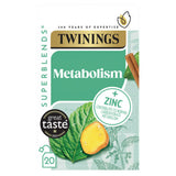 ASDA Twinings Superblends Metabolism Peppermint and Spiced Green Tea Herbal Infusion Tea Bags 40g- Buy online at McGrocer
