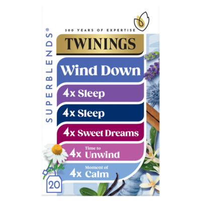 Twinings Superblends Wind Down herbal tea bags 20 bags 33.3g (British brand)