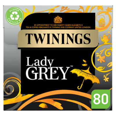 Twinings Lady Grey Black Tea Bags 200g, UK version