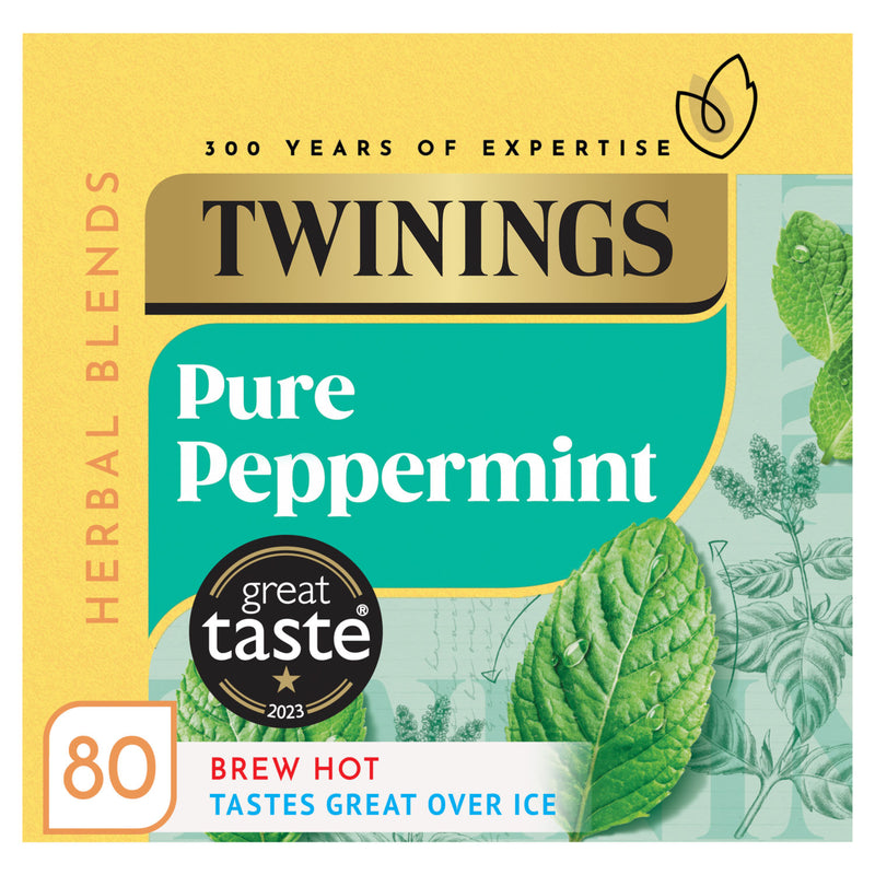 Twinings pure peppermint herbal tea bags 160g (British brand)