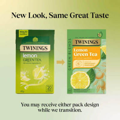 Twinings lemon green tea bags 40g (British brand)