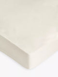 John Lewis Soft & Silky Egyptian Cotton Sateen 400 Thread Count Extra Deep Fitted Sheet - White Super King