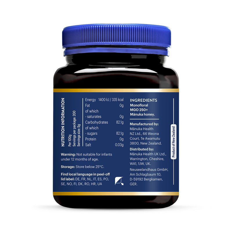 Manuka Health 250+ Manuka honey 1kg (British brand)