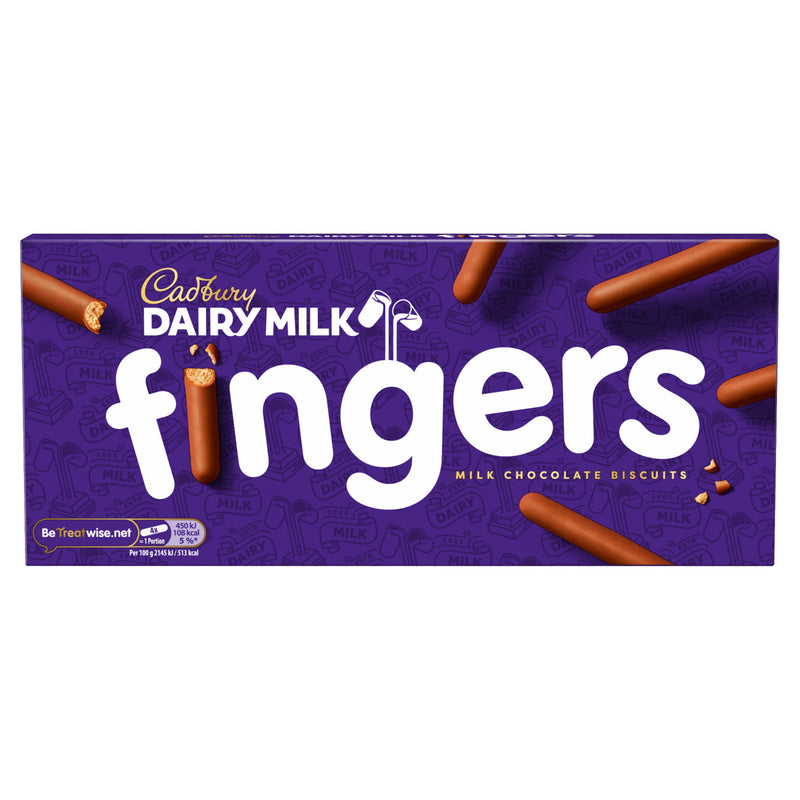 Cadbury Dairy Milk Fingers chocolate covered biscuits 114g - British product