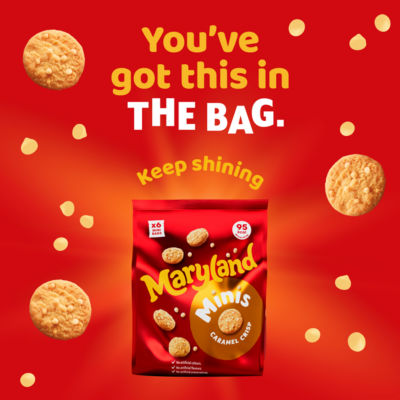 Maryland Caramel Crisp Minis biscuits 118.8g, imported from the UK