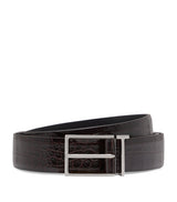 Harrods TOM FORD Leather Crocodile-Debossed Belt- Buy online at McGrocer