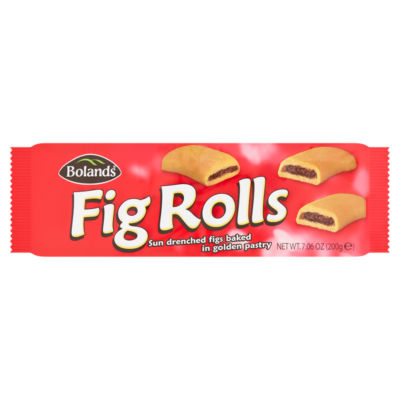 Bolands Fig Rolls 200g biscuit, imported from the UK