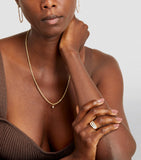 Anita Ko yellow gold pear diamond chain necklace, UK version