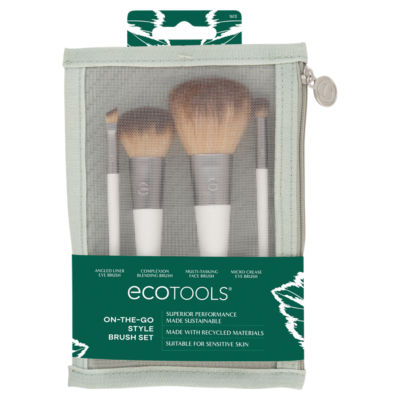 EcoTools On-the-Go Style brush set, synthetic bristles (British brand)