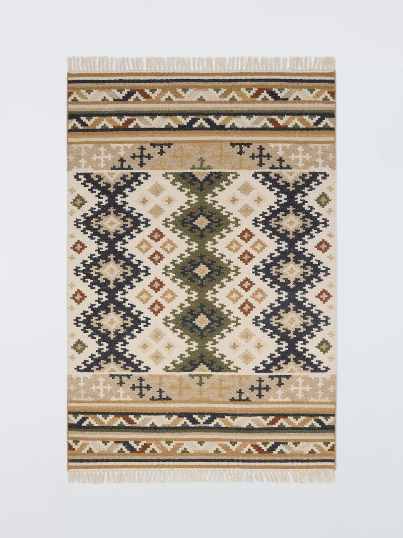 John Lewis flatweave rug green multi geometric 120x180cm - British product