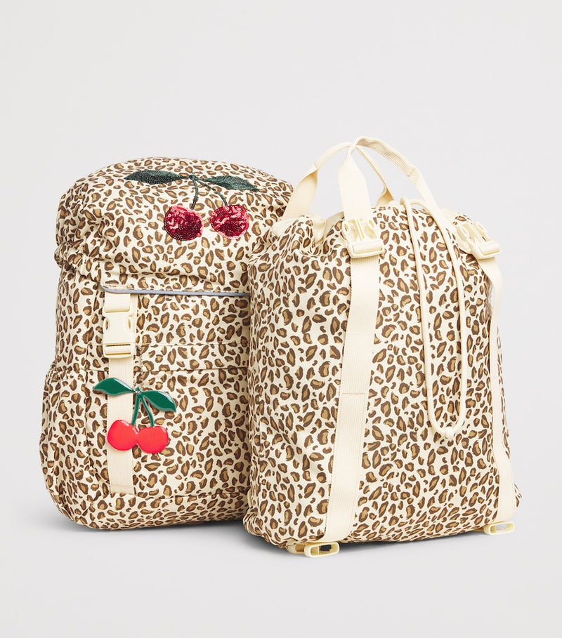 Konges Sløjd leopard print clover backpack 12L (British brand)