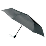 Automatic black umbrella with polished wood handle (British brand)