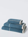 John Lewis Connect Check Towels - Loch Blue Hand Towel