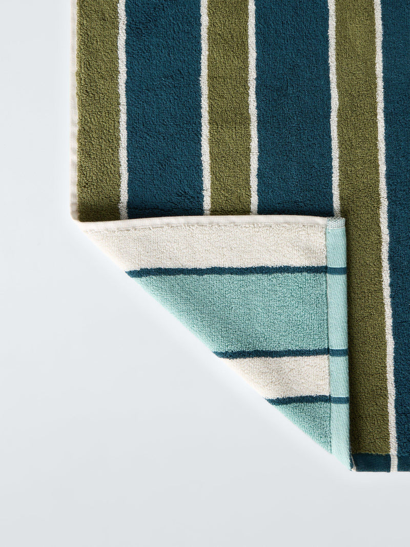 John Lewis reversible stripe hand towel 90x50cm, UK version
