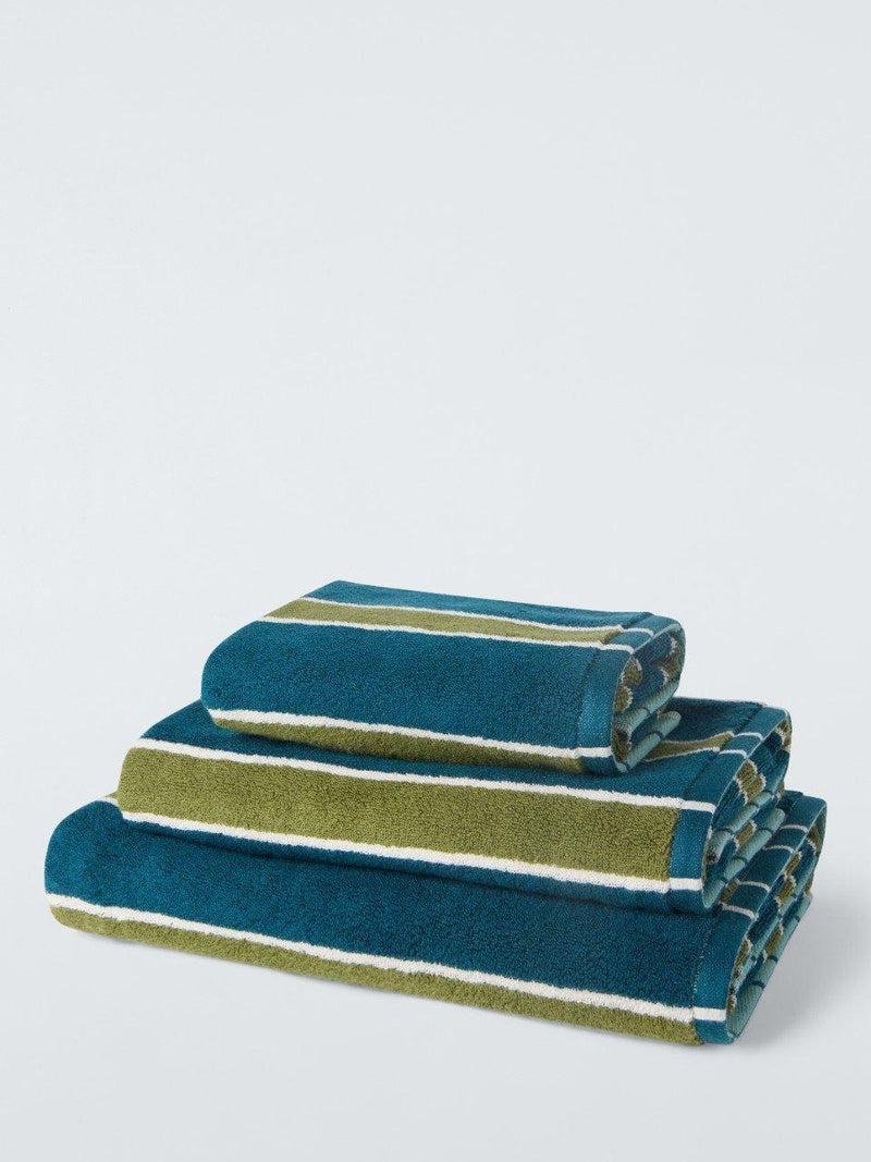 John Lewis reversible stripe hand towel 90x50cm, UK version