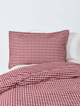 John Lewis John Lewis Gingham Duvet Cover Set Red Berry Cotton Bedding- Buy online at McGrocer