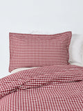 John Lewis Gingham Duvet Cover Red Berry, imported from the UK
