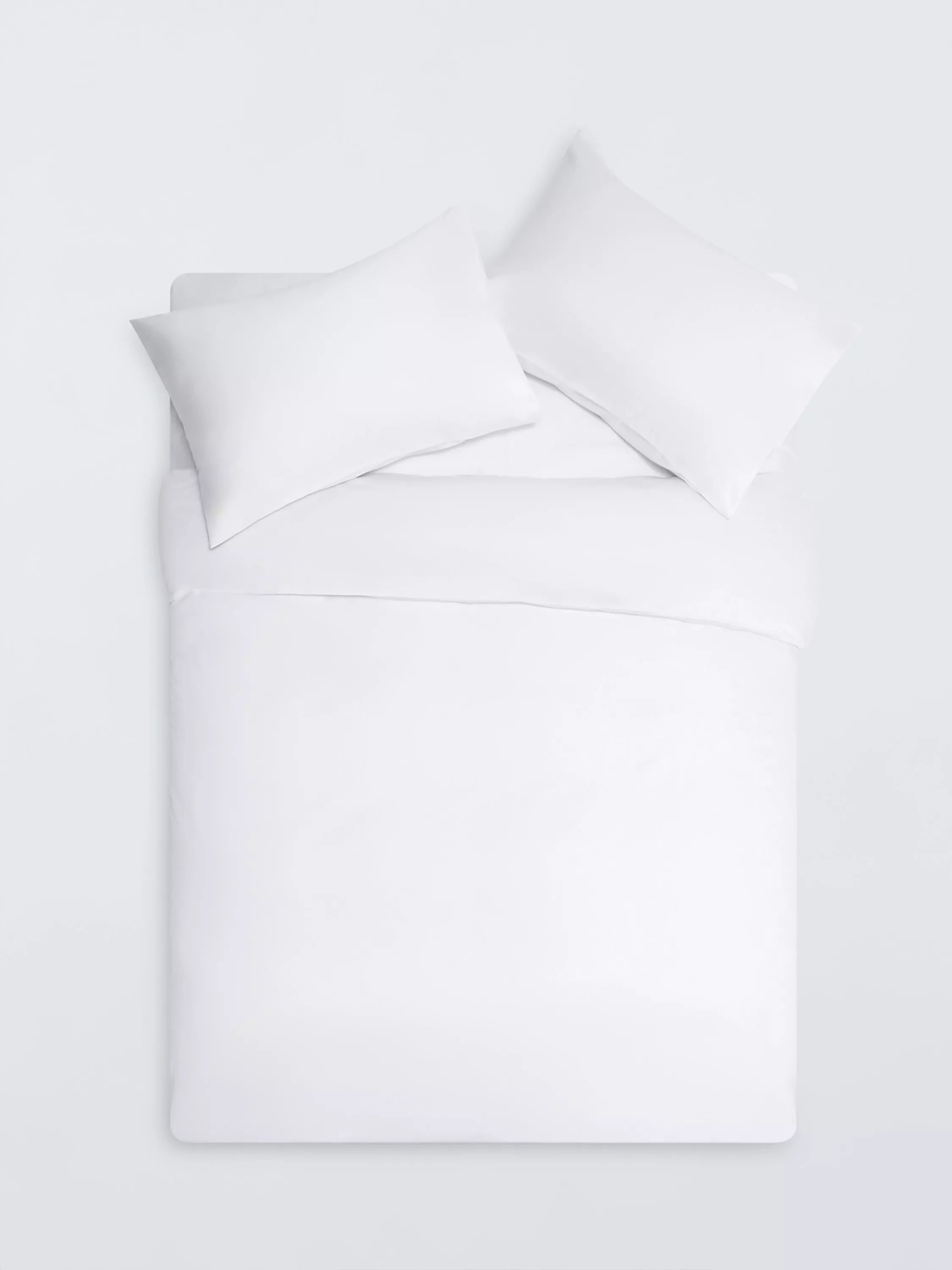 John Lewis Soft & Silky Cotton 600 Thread Count Duvet Cover Set, White - McGrocer
