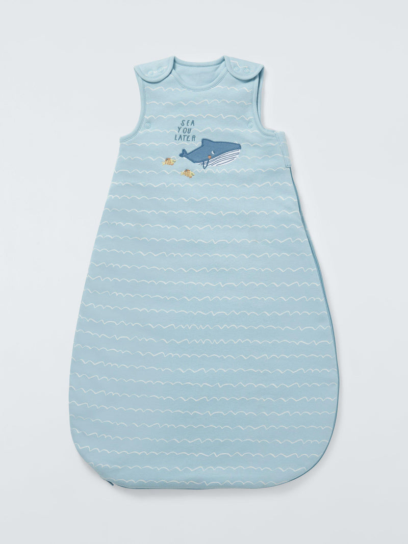 John Lewis Baby Whale Cotton Sleeping Bag, UK version