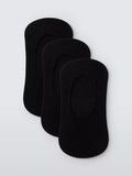 John Lewis invisible trainer liner socks pack of 3 black - British product