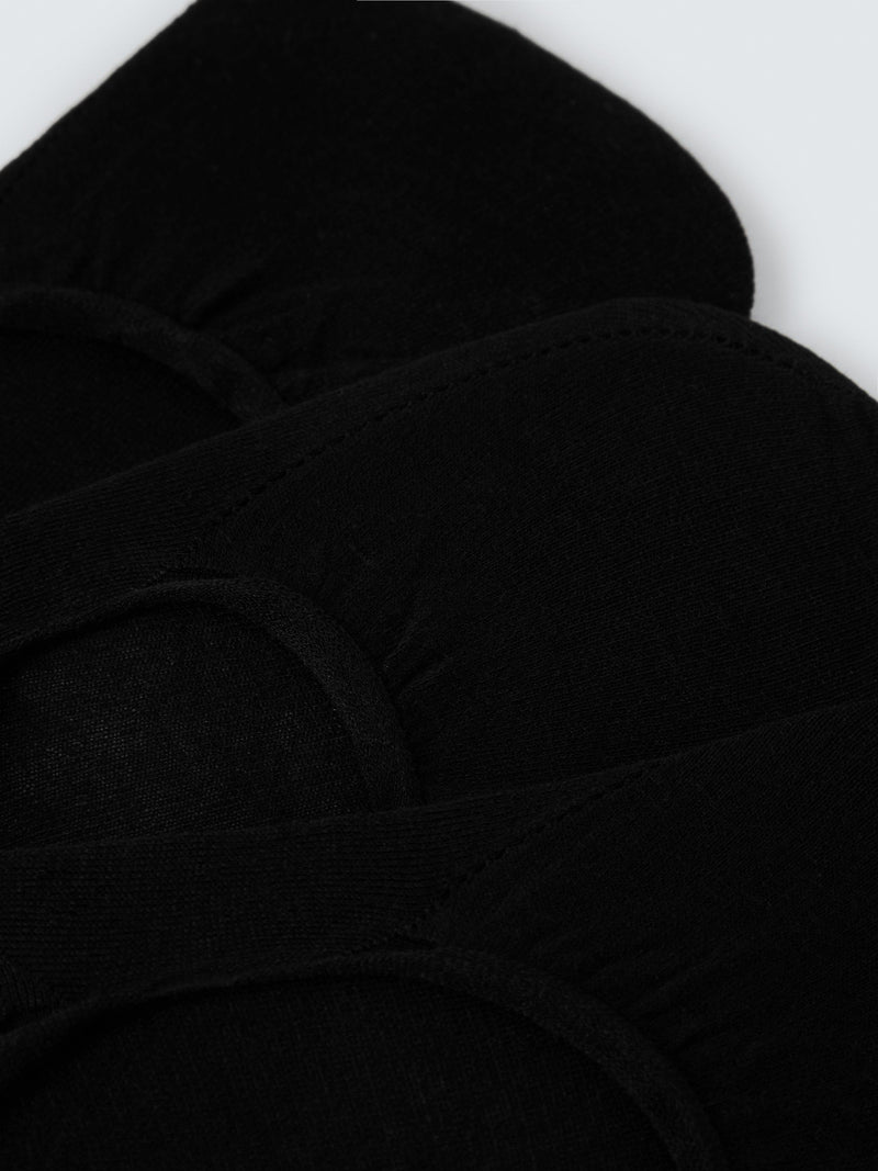John Lewis invisible trainer liner socks pack of 3 black - British product