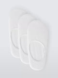 John Lewis Invisible Terry Cotton Trainer Liner Socks Pack of 3