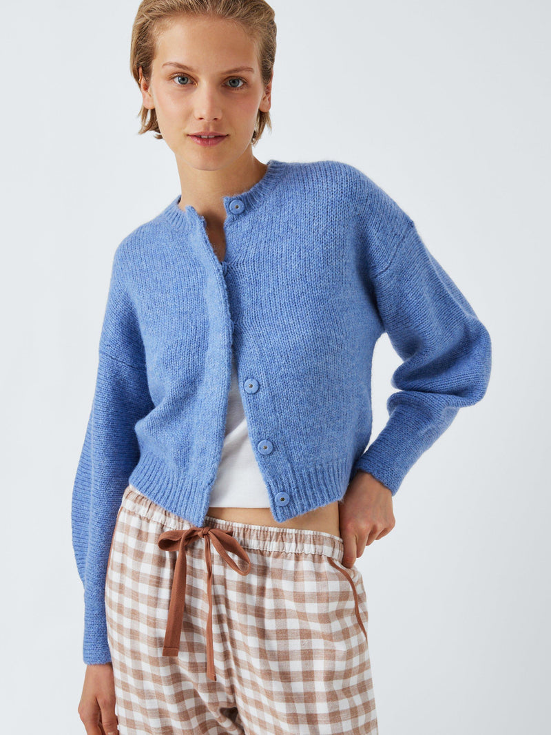 John Lewis brushed cotton gingham pyjama bottoms in Ivory/Toffee, UK version