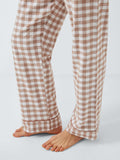 John Lewis brushed cotton gingham pyjama bottoms in Ivory/Toffee, UK version