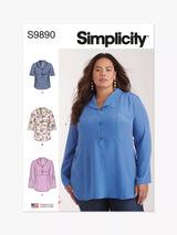 John Lewis Simplicity Women's Raised Waist Tops Sewing Pattern S9890- Buy online at McGrocer