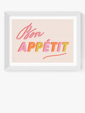 EAST END PRINTS framed bon appetit typographic print 40x50cm, UK version