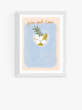 EAST END PRINTS Emmy Lupin Studio 'Gin & Tonic' Framed Print 60x80cm