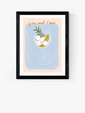 EAST END PRINTS Emmy Lupin Studio 'Gin & Tonic' Framed Print 60x80cm