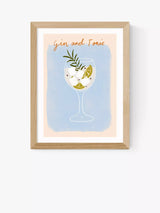 John Lewis EAST END PRINTS Emmy Lupin Studio 'Gin & Tonic' Framed Print 60x80cm- Buy online at McGrocer