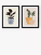 John Lewis EAST END PRINTS Dan Hobday Plant Pot Wood Framed Print Set of 2- Buy online at McGrocer