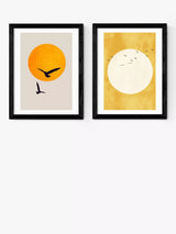 John Lewis EAST END PRINTS Kubistika Golden Sun Framed Print Set of 2 (40x50cm)- Buy online at McGrocer