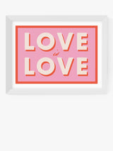 John Lewis EAST END PRINTS Studio Eleni 'Love is Love' Typographic Framed Print, 40x50cm- Buy online at McGrocer