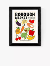 John Lewis EAST END PRINTS Luxe Poster Co. 'Borough Market' Framed Art Print 25x30cm- Buy online at McGrocer