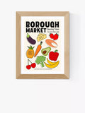 EAST END PRINTS Luxe Poster Co. 'Borough Market' Framed Art Print 25x30cm