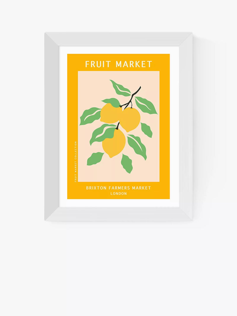 EAST END PRINTS Luxe Poster Co. Brixton Farmers Market Framed Print 30x40cm
