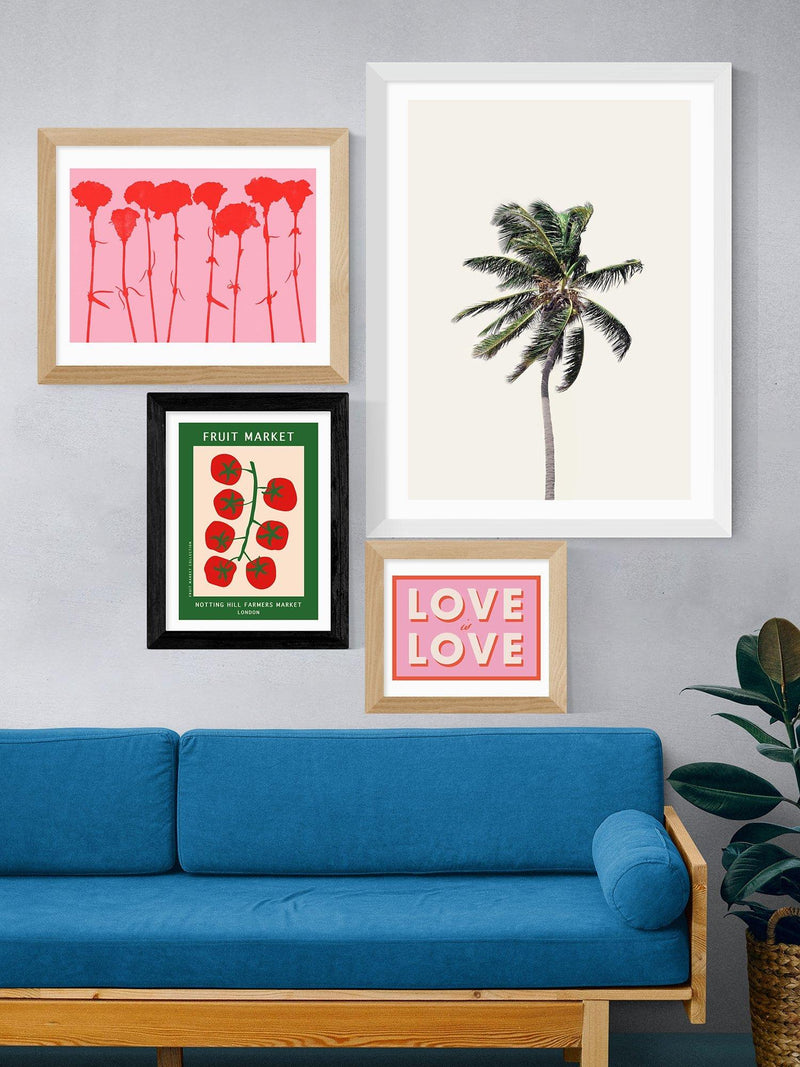East End Prints Notting Hill Farmers Market gerahmter Druck 36x31cm (britische Marke)
